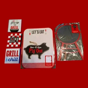 60s Inspired Retro Diner 6 Piece Kitchen Decor